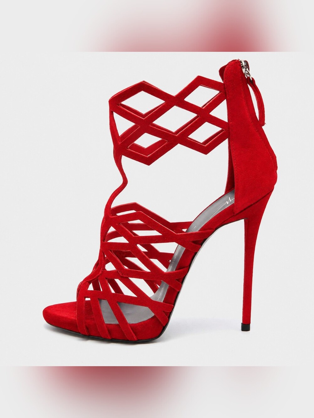 GIUSEPPE ZANOTTI Raquel Cutout Suede Sandals 39.5